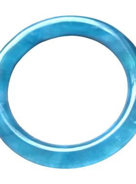 正品海蓝宝手镯暴力蓝冰川透镯子宝石带皮花潮纹天然高级首饰珠宝