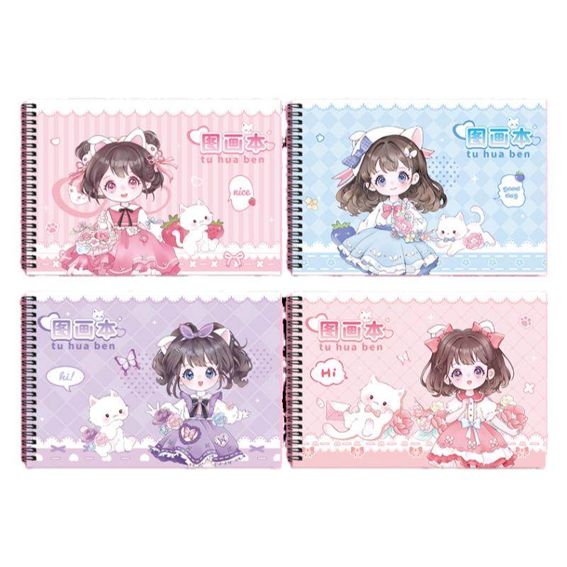 A4加厚图画本本儿童幼儿园小学生专用画画本绘画本一二年级男女孩美术本空白画册本手绘涂色本不透色素描本