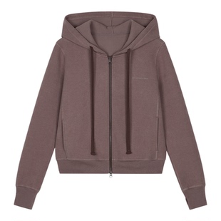 【AAADxLABELHOOD】蕾虎氧气绒撞色连帽拉链卫衣百搭秋冬气质女装