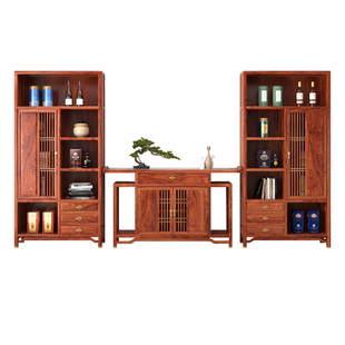 古董架玄关柜中式边柜玄关柜红木博古架刺猬紫檀实木多宝阁花梨木