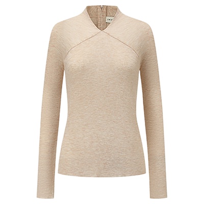 SWAYING/KINT水溶羊毛后开襟套衫