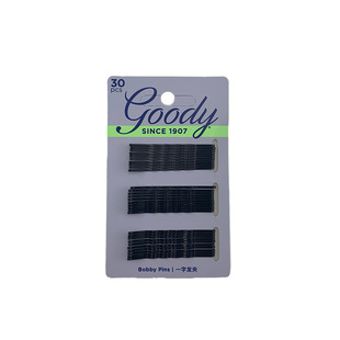 Goody歌妮发夹女固定金属黑色百搭一字夹发饰头饰刘海碎发侧边夹