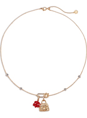 GXIAOXIAO气质鸢尾花包项链