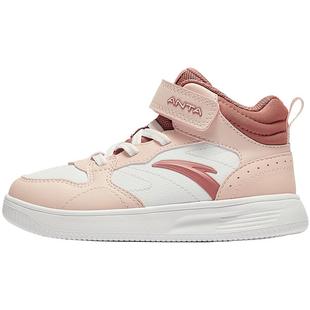 安踏儿童板鞋女童鞋子2025冬季新款户外防风高帮板鞋校园滑板鞋