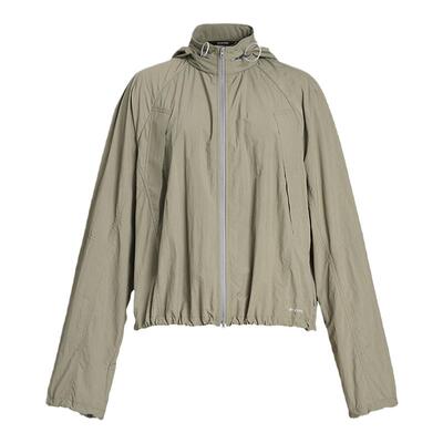 立领连帽飞边防晒外套