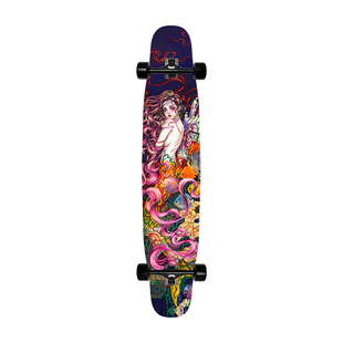 不在家长板美人鱼弄街联名专业滑板初学者成人男女生儿童舞板代步