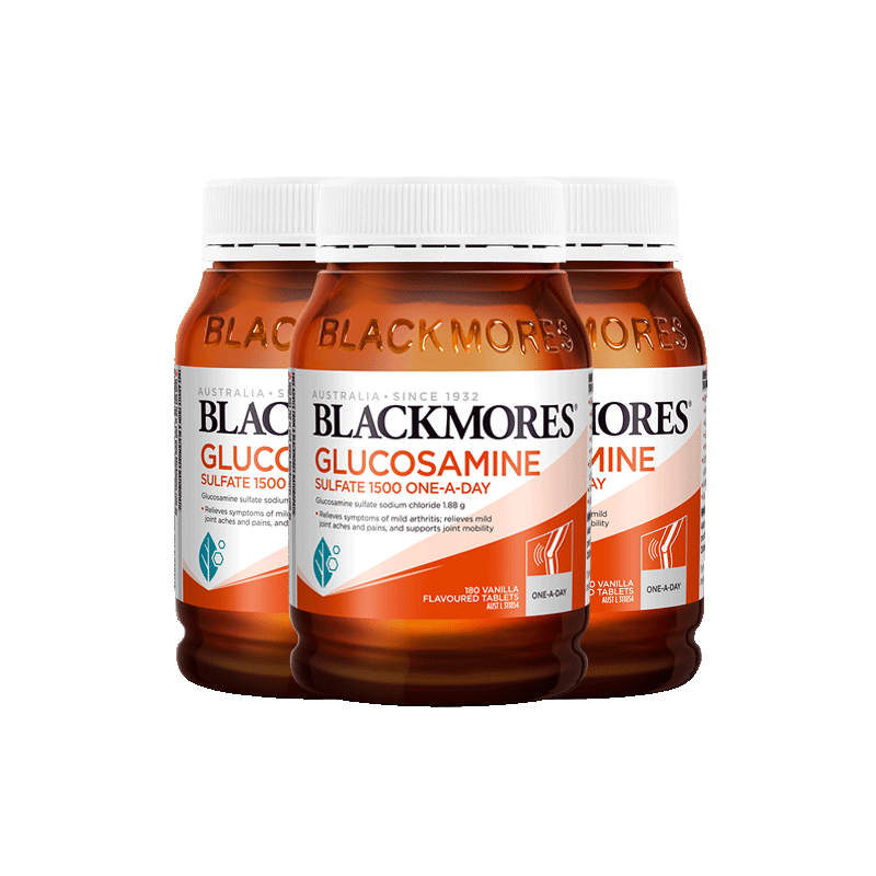 【自营】澳洲BLACKMORES澳佳宝氨糖维骨力180粒*3瓶 关节养护