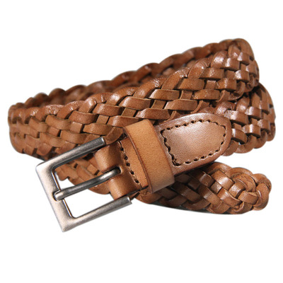 2cm女士真皮细款腰带头层牛皮