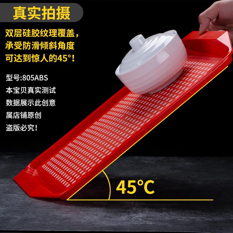 防滑塑料托盘长方形圆形茶水酒吧KTV饭酒店餐厅专用上菜商用餐盘