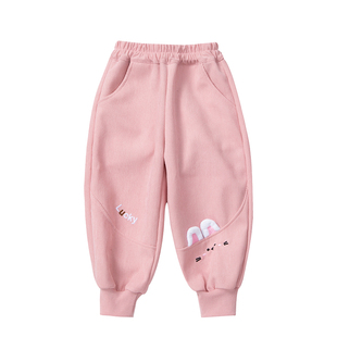 女童秋冬款长裤2026新款儿童宽松洋气裤子中小童灯芯绒休闲运动裤