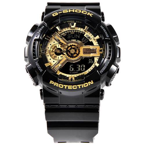 【七夕礼物】casio旗舰店GA-110GB黑金运动时尚手表卡西欧G-SHOCK