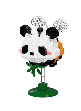 潮乐创蜜蜂摇摇乐积木系列玩具