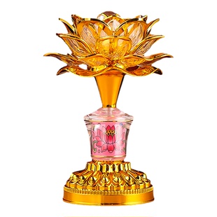 供灯莲花灯七彩插电2026新款供佛灯观音菩萨佛前长明灯家用财神灯