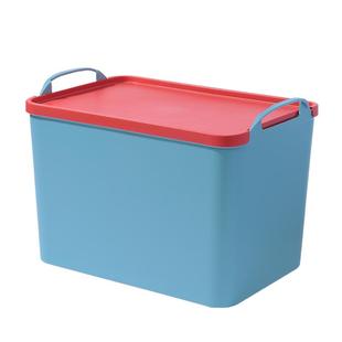 百草园收纳箱家用储物盒桌面杂物塑料筐带盖玩具零食药箱子大容量