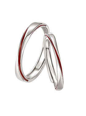 简约百搭小众设计999银情侣对戒