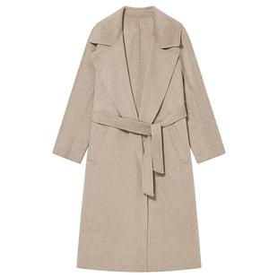 【美丽诺羊毛+羊绒】Goodland美地女装冬季时尚双面呢大衣外套