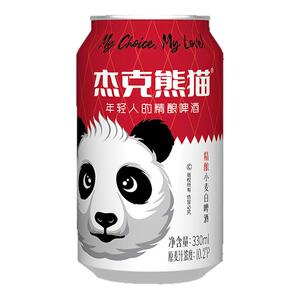 杰克熊猫啤酒果味精酿小麦白啤酒