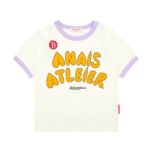 BEBEDEPINO贝贝品诺可爱男女宝夏季儿童休闲透气紫色短袖长裤套装