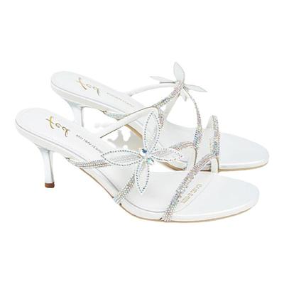 潮流一字带仙女风细高跟凉拖鞋