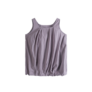 小小大星球童装 清凉盐系花苞云朵背心 夏天百搭女童纯色无袖上衣