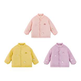 幼悠女童棉服冬装保暖2025新款奶猫夹棉棉袄时尚可爱儿童冬季外套