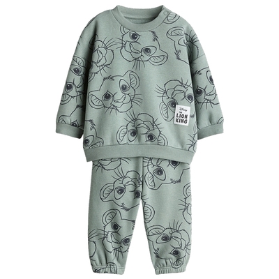 【迪士尼系列】HM童装男婴套装2件式冬季加绒卫衣运动长裤1295328