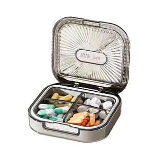 日本小药盒便携式分药器药品分装盒随身小装药盒子一日药片丸密封