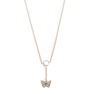 bm项链女蝴蝶圆圈精致挂坠ins风小众轻奢饰品代购brandy melville