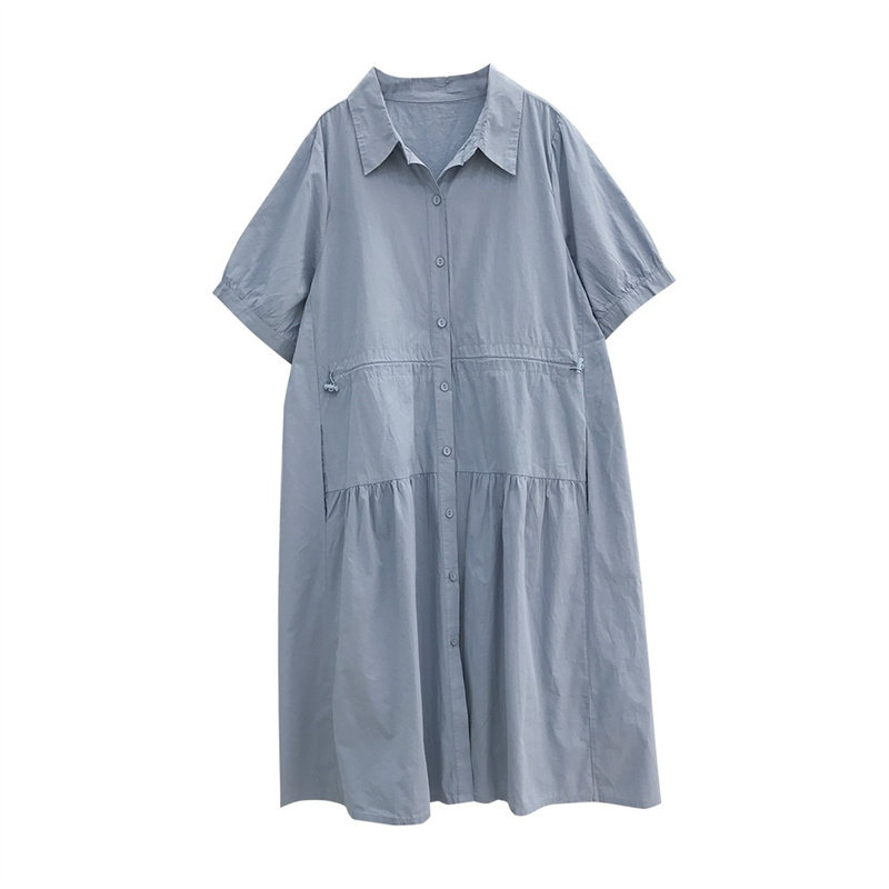 孕妇翻领夏季洋气连衣裙衬衫裙