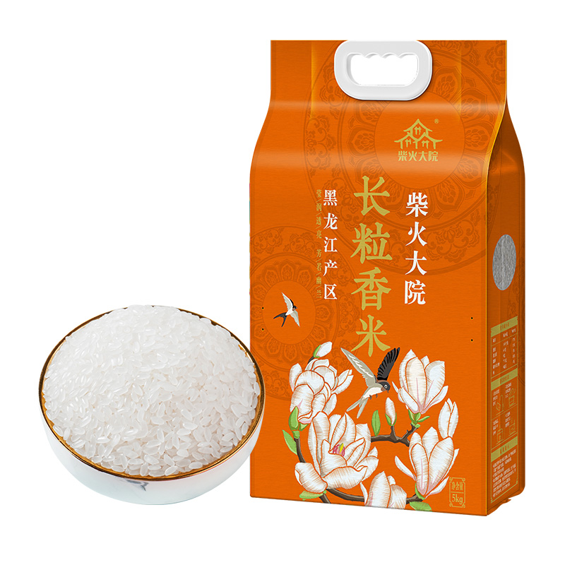 柴火大院長粒香大米5kg官方旗艦店東北優(yōu)質(zhì)產(chǎn)區(qū)香米粳米10斤真空