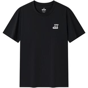 特步圆领短袖T恤男夏季新款官方情侣休闲上衣简约衣服运动体恤女