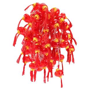 新年的电子成串小灯笼插电户外过年挂饰充电春节装饰通电发光串灯
