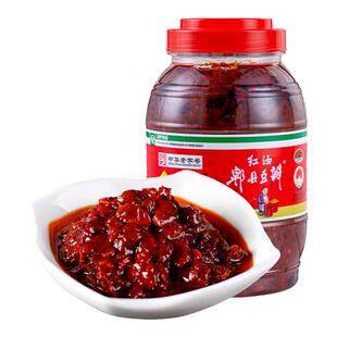 鹃城牌郫县豆瓣酱1200g大瓶装1.2kg四川正宗红油不太辣的大包装