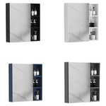 太空铝浴室柜加厚太空铝合金卫生间镜子收纳一体柜柜带置物架一体