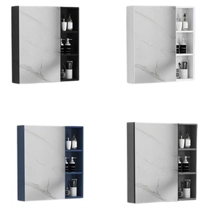 太空铝浴室柜加厚太空铝合金卫生间镜子收纳一体柜柜带置物架一体