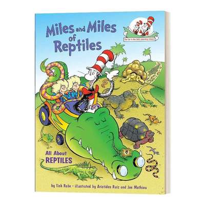 英文原版绘本 Miles and Miles of Reptiles All About Reptiles 苏斯博士 戴帽子的猫图书馆 爬行动物 英文版 进口英语原版书籍
