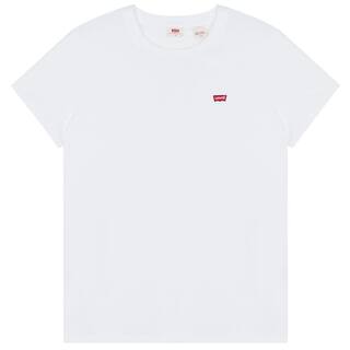 Levi's李维斯女士美式复古休闲简约百搭LOGO白色刺绣女生短袖T恤