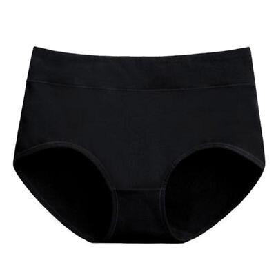 女士内裤女纯棉中腰简约纯色
