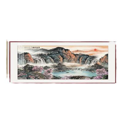 客厅壁画新中式支持定制山水画