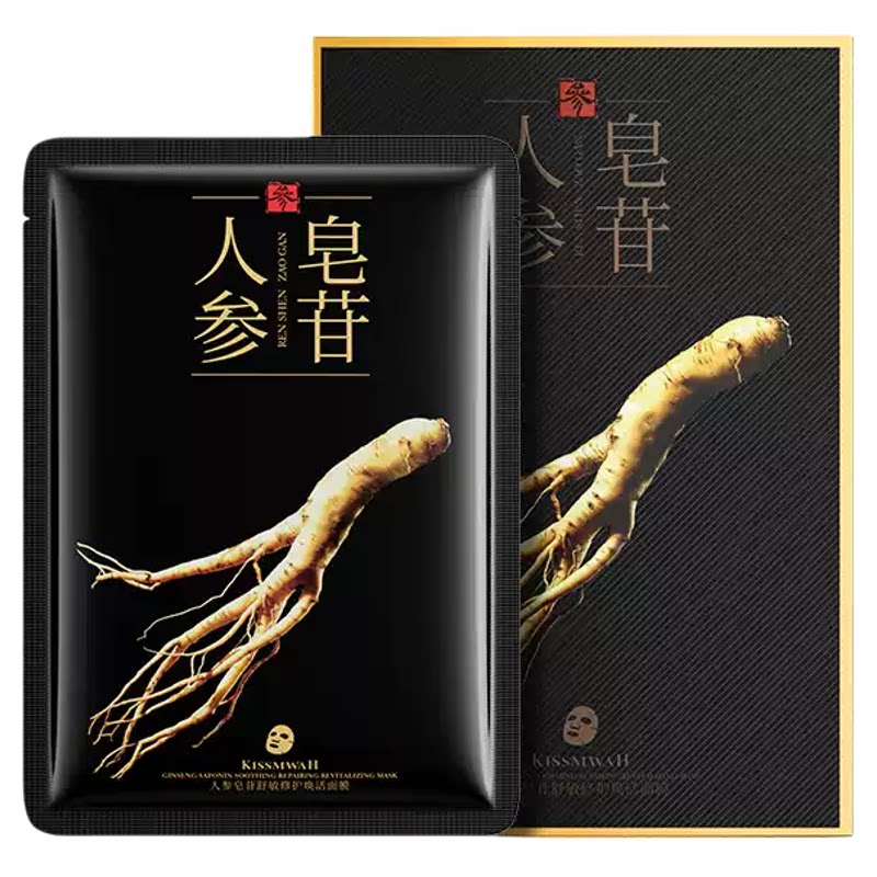 人参灵芝雪莲保湿润肤面膜正补水