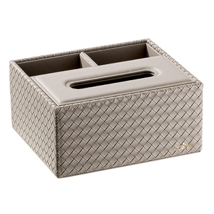 轻奢编织多功能纸巾盒客厅高档餐桌抽纸盒卧室桌面遥控器BV收纳盒