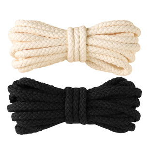 麻绳鞋带空军一号af1棉aj1男女款板鞋DUNK黑武士加粗圆白米色黑色