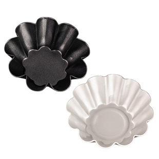 英国不沾蛋挞模具法式菊花塔模蛋糕塔壳烘焙磨具重复使用花边酥皮