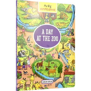 My Big Wimmelbook A Day at the Zoo Fire Trucks My Busy Day Cars and Things That Go 全景图画世界找找乐益智 英文原版进口书