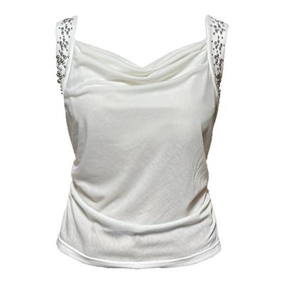 JCAESAR铆钉荡领吊带背心合身