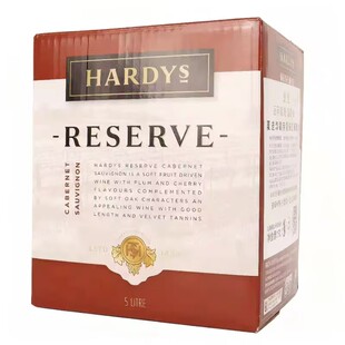 澳大利亚夏迪HARDYS珍藏赤霞珠红葡萄酒5L纸盒装袋装原装进口聚会