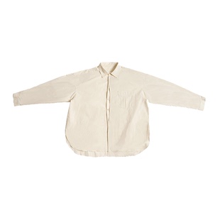 NO sense无感官&浮游野人 日系复古米色衬衣基础宽松廓形长袖衬衫