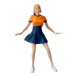 1:64网红代古拉k跳舞 微缩人偶模型迷你车模场景拍摄道具沙盘摆件