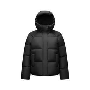 轻松羽绒|森马羽绒服女黄色短款女士2025冬季新款三防连帽面包服