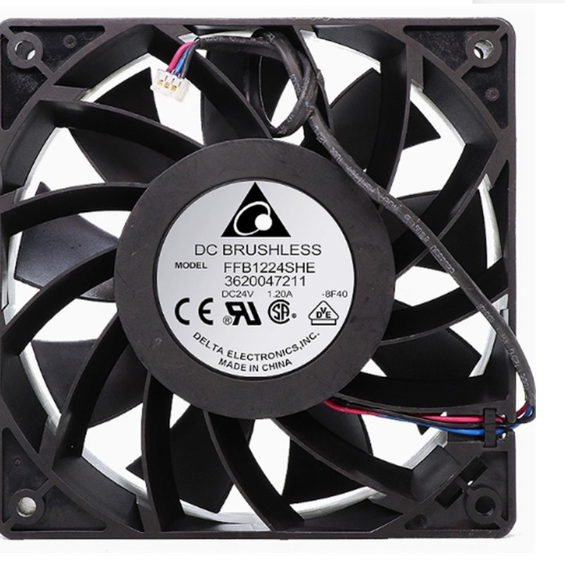 全新 AFB1224SHE 台达风机12038 DC24V 0.75A 12CM变频器散热风扇